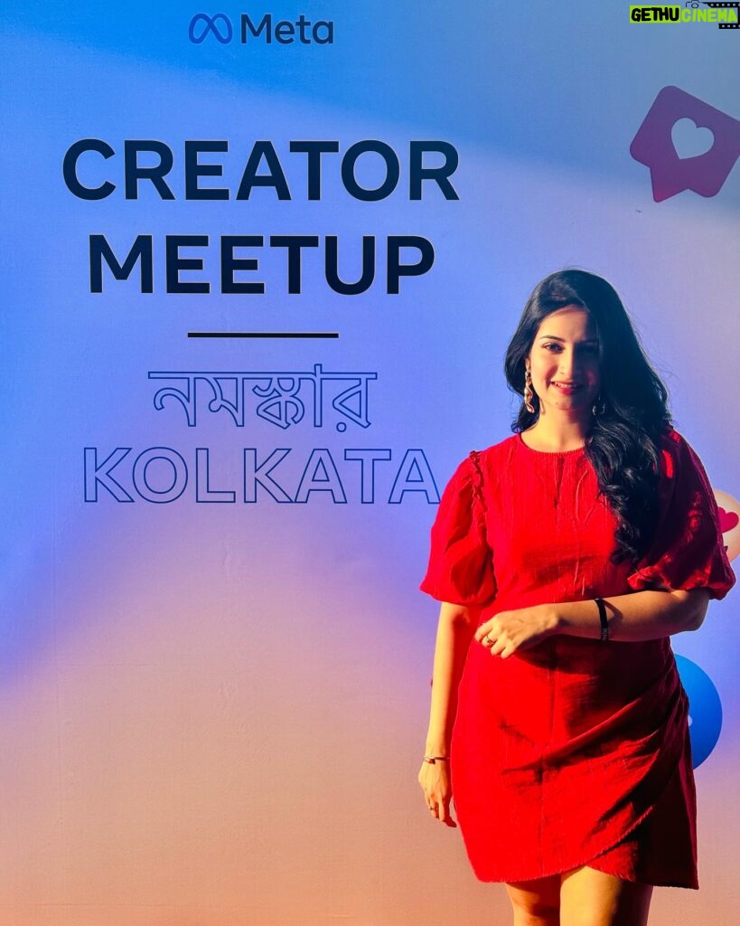 Shreema Bhattacherjee Instagram - Meta CREATOR MEETUP 2024 KOLKATA❤️ Had so much fun and so much to learn✨🩵🦋 Special thanks @chayhere_ 😘 #metameetupkolkata #creatormeetup #meta