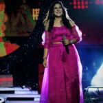 Shweta Mohan Instagram - Bespoke outfits by @ras_collective @abisubz 🙌 Loved wearing them 💖 Wonderful clicks by @gowtham.ayyappan #ARRLiveInConcert #shwetamohanliveinconcert #ConcertStyling