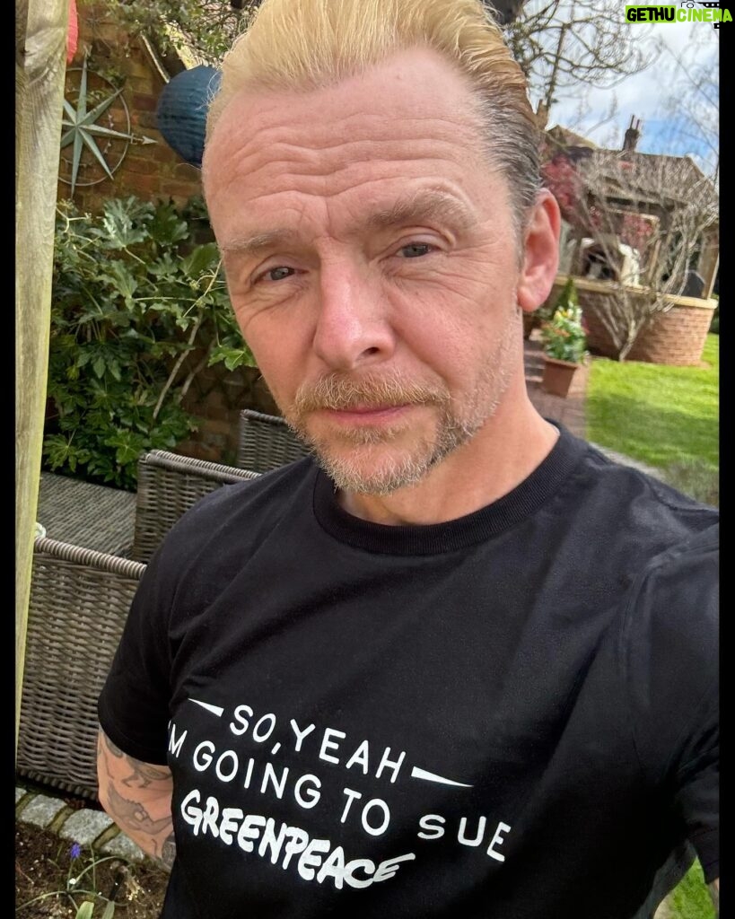 Simon Pegg Instagram - April Fools! I’m obviously not suing Greenpeace! That would be absurd. Why would anyone sue a non profit organisation, whose sole aim it is to save the planet? Well believe it or not @Shell, would. Just like Cousin Greg in Succession @shell is suing @greenpeace and @greenpeaceuk for millions of dollars for a peaceful climate protest. That’s like Godzilla suing Ginza for breaking a tooth on a train. What are you doing @shell??! Don’t be like cousin Greg! Sane, reasonable, planet loving people can support Greenpeace by donating here https://act.gp/3wAEpap  or purchasing a #dontbelikegreg t-shirt here https://bit.ly/3UTq3vW’