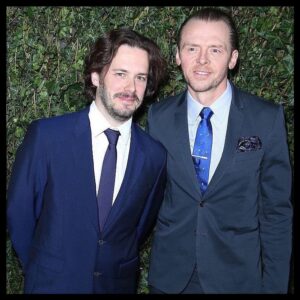 Simon Pegg Instagram - Happy Birthday to my dear wife and partner in petty larceny, @edgarwright. Love you buddy, thanks for being the wind beneath my wig. ❤️