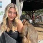Sissy Sheridan Instagram – i have such a strong love and passion for animals and their well being – volunteering at the non-profit animal sanctuary @animaltracksinc was such an incredible experience i wanted to share. ft. my new bff boo 🐵