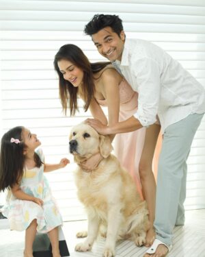 Smriti Khanna Instagram - After a journey filled with more challenges than we ever expected, we are overflowing with emotion as we make this beautiful announcement: Our family is growing! Our darling daughter Anayka is stepping up to the role of big sister, and our dog Lucas is about to become the best big brother. We’ve dreamed of this moment and fought through tough times to get here. Our hearts are full as we share our joy with you. Baby #2 is on the way, and we couldn’t be more excited to meet our newest love. Here’s to new adventures and endless love as a family of four... plus paws! 
September ‘24 it is! ✨👨‍👩‍👧🐶👶🤍
