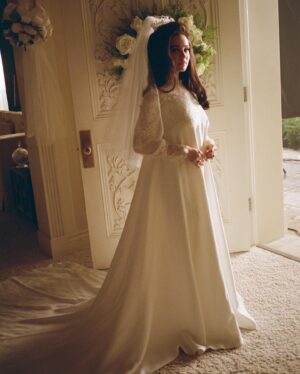 Sofia Coppola Instagram - Thank you Virginie Viard and Chanel for the beautiful wedding dress for Priscilla.