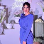 Soheir Salah Instagram - 🤍🩵 الفستان من @danida_dantella ميك اب وشعر @masa_beauty_center @alkoafer_hassan