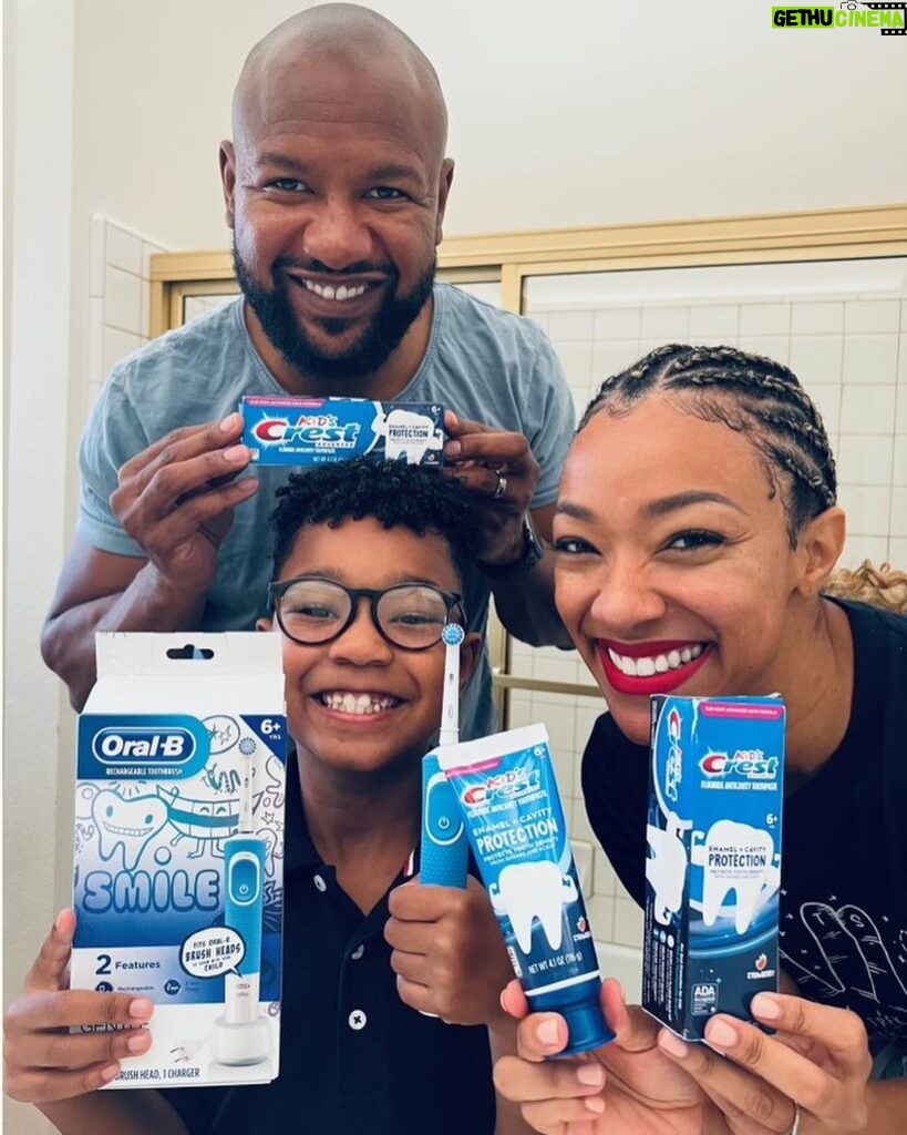 Sonequa Martin-Green Instagram - #AD #CrestPartner We’re winning at the tooth game y’all! Kenric hasn’t gotten any cavities, (hurray) and with him losing so many of his baby teeth, we gotta protect that big and beautiful smile. That’s why we use Crest Kids Enamel Cavity Protection toothpaste, the most advanced kid’s toothpaste from @Crest! It’s made specifically for kiddos ages 6 with growing adult teeth and creates a 24-hour enamel shield to protect teeth from sugar and acid with twice daily brushing. How dope is that, I love it. We also use with the @oralb Kids electric toothbrush to lock down advanced cavity protection. We love this Crest Kids toothpaste for Kenric and we want you to try it too! Check out my stories for a chance to get a free sample of #CrestKids. #ConquerCavities No purchases nec. Void where prohibited. 18 , 50US & DC only. Ends 3/25/22.