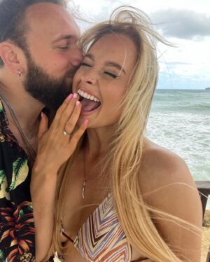 Sophie Lloyd Instagram - Here’s to forever with my bestfriend 🥂💍
 
#engaged #jamaica