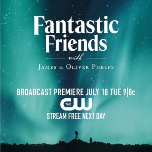 Sophie Skelton Instagram - Big news for you lovely 🇺🇸 fans! Fantastic Friends Season 1 is coming to @thecw this summer! 🎉 Premiering July 18th 9/8c.
Wonderful Europe peeps, you can catch it on @hbo 🥳
As for us UK lot, and the rest of the world… watch this space! News coming soon. 🌎 
So proud to have been a part of this epic show, and the awesome, AWESOME group of people involved. Big love on this, and big big adventures. 🏔️ Top of the summer “to watch” list! 😎 🌴 
As for me, I’ll see you in Poland 😉🧐😘
@jamesphelps_pictures @oliver_phelps