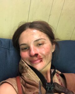 Stefanie Scott Instagram - Meet Carrie 😘 🔪 the official trailer to our new series #TheGirlInTheWoods is out now! Streaming on @peacocktv OCT 21 y’all