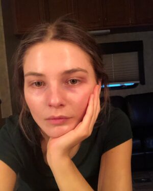 Stefanie Scott Instagram - Some photos of the different makeup/age progression on #GirlInTheBasement, premiering in 11 days on @lifetimetv