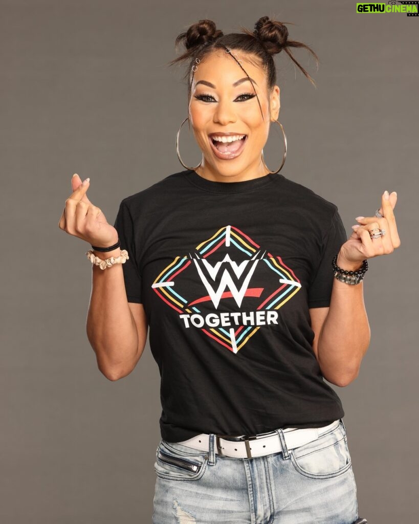 Stephanie Bell Instagram - WWE is celebrating AAPI Month with @LoveHasNo_ with the launch of a new Tshirt collection! Visit WWE Shop today. 🫰🏽@wwe https://shop.wwe.com/en/mens-black-2024-aapi-heritage-month-together-t-shirt/p-804445937397075710 z-8-435696355?_ref=p-SRP:m-GRID:i-r0c0:po-0 📸 @ericnoknees MUA @bfabulous1