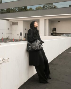 Stephanie Shepherd Instagram - It’s a bag that can fit my whole life or nothing. 

the new signature #givenchyvoyou bag in corset style by @matthewwilliams <3 

@givenchy