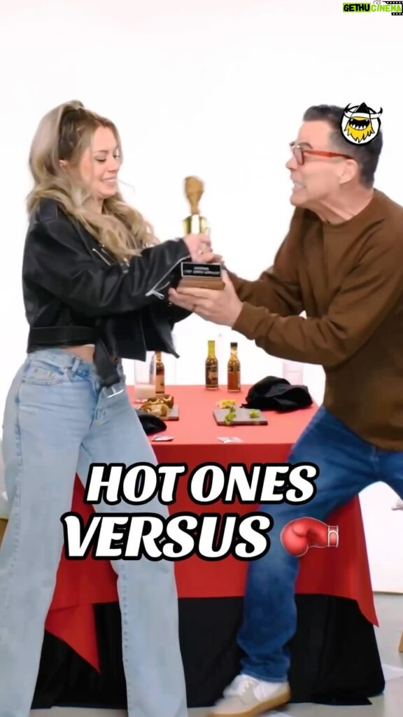 Steve-O Instagram - NEW Hot Ones Versus episode with @steveo vs. his fiancée @luxalot 🔥 They will either need to tell the truth, or do a battle with some DEATH WINGS. Who will take home the golden chicken wing trophy? 🍗🏆 Find out NOW 👀 Link in bio.