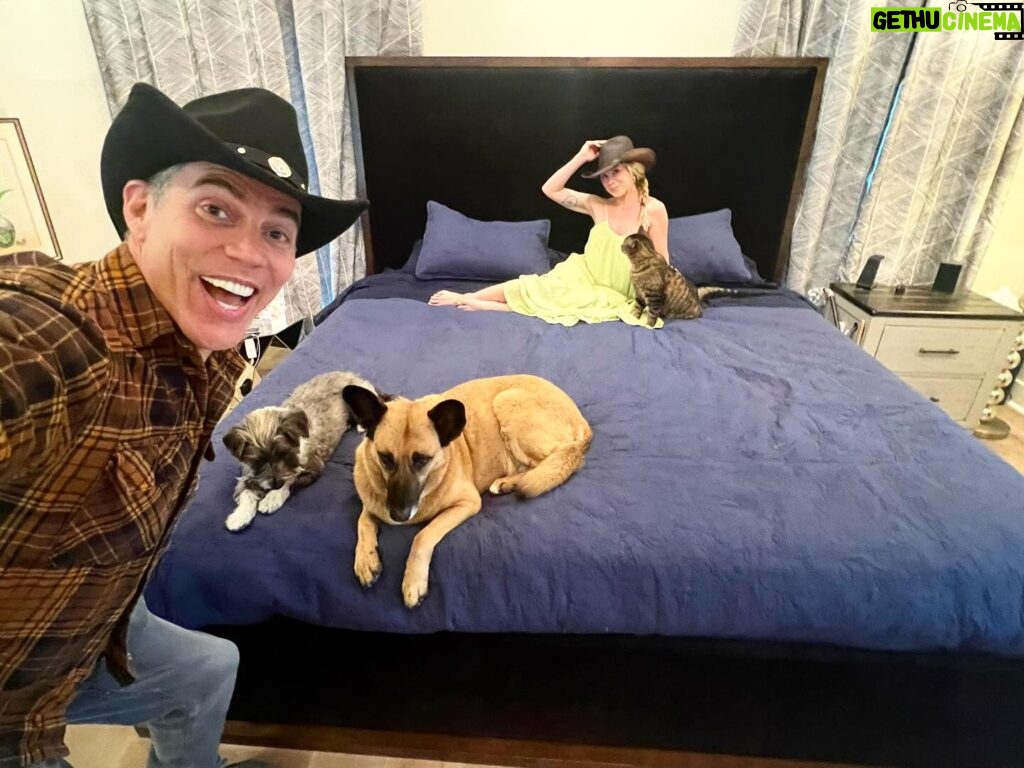 Steve-O Instagram - Ranch Update! @luxalot and I are now ready to sleep with WAY more animals every night, because our new bed is 7ft x 7ft! Thanks so much to AlaskanKingBeds.com for getting this to us so quickly, it's our dream bed come true!!!