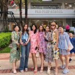Supakson Chaimongkol Instagram - มาร่วมใส่บาตรตอนเช้าและงานสงกรานต์ที่โรงเรียนค่ะ สงกรานต์นี้เราได้ชุดครอบครัวจาก @aiiz #aiiz #aiizthailand