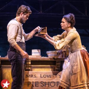 Sutton Foster Instagram - "Wait! What's your rush?! What's your hurry!?" Have you seen these new photos of Aaron Tveit, Sutton Foster and Joe Locke in the Broadway revival of SWEENEY TODD!? 

Swipe over to the link in our bio for tickets this spring. 

📸: Matthew Murphy and Evan Zimmerman

#aarontveit #suttonfoster #sweeneytodd #mrslovett #demonbarber #sondheim #stephensondheim #joelocke #tobias #tobiasragg #heartstopper #broadway #bway #curtaincall #musicaltheatre #musicals #nyc #photography