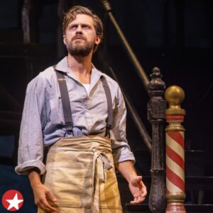 Sutton Foster Instagram - "Wait! What's your rush?! What's your hurry!?" Have you seen these new photos of Aaron Tveit, Sutton Foster and Joe Locke in the Broadway revival of SWEENEY TODD!? 

Swipe over to the link in our bio for tickets this spring. 

📸: Matthew Murphy and Evan Zimmerman

#aarontveit #suttonfoster #sweeneytodd #mrslovett #demonbarber #sondheim #stephensondheim #joelocke #tobias #tobiasragg #heartstopper #broadway #bway #curtaincall #musicaltheatre #musicals #nyc #photography