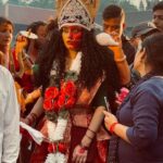 Swastima Khadka Instagram - How I used to get ready as Durga mata 🌷 Pashupati prasad-bhasme don releasing this Dasain. 🙏