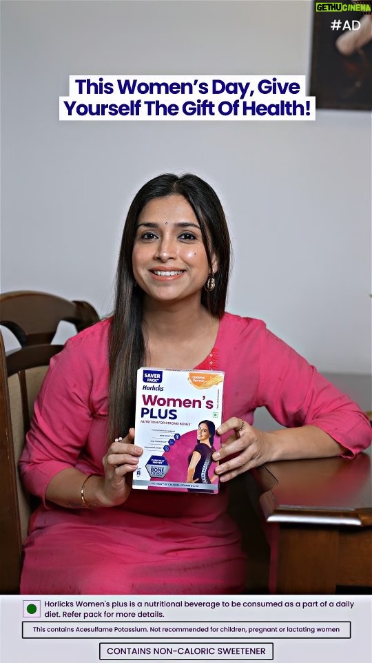 Swetha Changappa Instagram - This Women's Day, treat yourself with the ultimate gift of health. Balancing work, life, and those pesky back discomforts? Story of my life. But shoutout @horlickswomensplusindia- a bone health specialist which works from within! It Provides 100% RDA of Calcium & Vitamin D. Improve your bone strength in 6 months-even I can feel the difference now! 💪 Wave goodbye to quick fixes like balms and sprays! Here's to hustling without the back discomforts! 🌟 #Ad#HorlicksWomensPlus#VitaminDdeficiency#BoneHealthSpecialist3ImproveBoneHealthWithWomensPlus#StrongInsideOut#WorksFromWithin To know more, refer here: - In 2 serves (60g) As per ICMR 2020 [AD1] Guidelines for Women. - Claims based on a study conducted in Young, Healthy, Indian Women [Nutrients. 2021;13(2):364] to test the impact of a Nutritional Beverage on Bone Turnover Markers. - IJMR127, March 2008, Pp-263-268 - ‘CONTAINS NATURALLY OCCURRING SUGARS’. - Sugar refers to Sucrose. - Refer pack for more details.