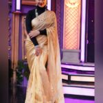 Swetha Changappa Instagram - ELEGANCE at its BEST❤️ Ohh man, i loved my look for womens day celebration episode of super queen show ❤️ Thank you my beautiful team to agreeing to my demands for this episode 🙈 and pulling out the best look❤️ Makeup:- @keerthiram28 Love u darling for the beautiful makeup as always Jewellery:- @rentbridaljewels Thank you Vani this beautiful jewellery which looked perfect for this look Outfit and styling:- @rktopknotchstudio Thank u Keerthi for the best option that u got ❤️ Hairstyle:- @hairstyle_by_shashi i love u Shashi. This was the best❤️