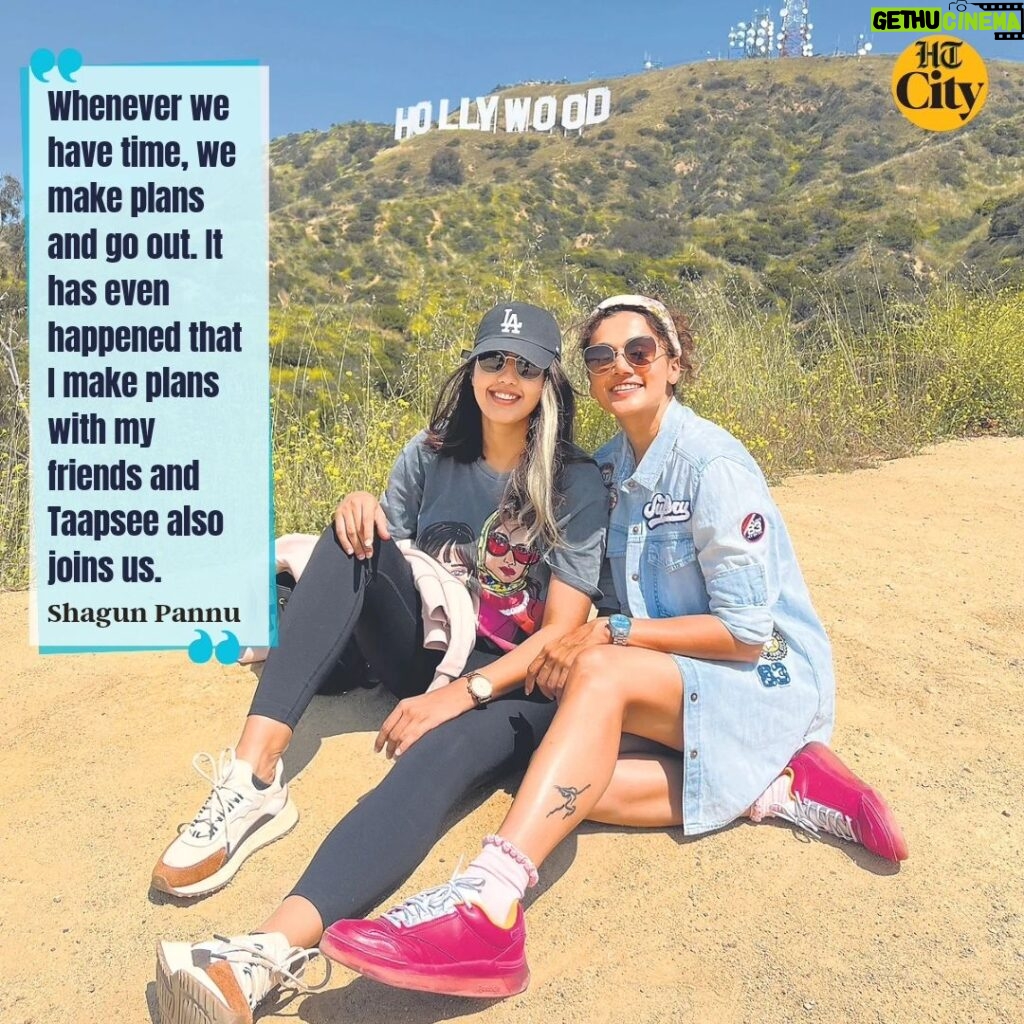 Taapsee Pannu Instagram - Siblings Day Special: They are not identical twins yet they have a lot in common, case in point their smiles and wit. One look at their Instagram accounts, and you’d know Pannu sisters are big fitness freaks and travel junkies, and their energy is infectious. Together, they are a vibe you can’t miss. So, on National Siblings Day today, who better than actor Taapsee Pannu (36) and sister Shagun Pannu (33) to celebrate the bond and indulge in a freewheeling chat talking about everything that counts from what they love, hate and tolerate about life, and each other. @taapsee @shagun_pannu Interview by @nayy_kayy_ Read full interview: Link in stories #nationalsiblingday #siblingsgoals💕 #siblingsday #taapseepannu #shagunpannu #nationalsiblingsday #sistergoals #taapseepannufans