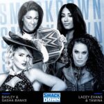 Tamina Instagram - See you real soon👊 @itsmebayley and @sashabankswwe #SmackDownLive . . . Repost from @wwe • Which team will prevail on the final #SmackDown before #MITB: @itsmebayley & @sashabankswwe or @laceyevanswwe & @saronasnukawwe?