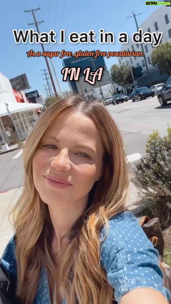 Tammin Sursok Instagram - You’ve asked so here you go! I’ve been in LA for the last few days for work and it’s my favorite place to go for food!!! The produce and the options here are, for me, the best in the world. Being gluten free, sugar free and pescatarian is absolutely easy here. Almost every restaurant and grocery store caters to every diet and allergy. I’m so glad these videos have been resonating with you all as I know it can be difficult, especially in the beginning, knowing what to eat when you are decide to eliminate something to better your health and hormones. I typically always cook at home and I will post more of those as I know it’s not feasible to always be eating out. I also want to share some tips and tricks on how to eat like this on a budget. Last I’m reposting below why I eat this way and how it’s helped me. Let me know what you want to see more of!!!👇🏻👇🏻👇🏻👇🏻👇🏻 “l’ve made some changes recently and I’ve seen some pretty dramatic results. I realized I had a pretty deep addiction to sugar. I would NEED eAll the time. To the point where I was really moody when I didn’t have it. But here is the thing... I’d also get MORE anxiety when I ate sugar because my sugar levels would jump and then crash. The glycemic index of food is really important when looking at mental health. Yes, some foods turn into sugar like grains etc but many (whole grains) create a slow glycemic rise which doesn’t cause that fast panic state in people with anxiety. I still eat fruit. The fiber and the way fruit breaks down doesn’t affect the body the way that added sugar does. And don’t be fooled.. ... sugar is still maple syrup, agave etc I’ve been gluten free for 20 vears now. It’s not easv at first but it’s been worth it for me. A little test is looking at the back of your arms. Oftentimes, those bumps indicate a gluten intolerance. Gluten is a glue like substance that many people have problems digesting. Many of us just live with certain symptoms without knowing we might be intolerant to it. Pescatarian is a vegetarian who eats only fish. I sometimes eat fish because of the omegas for my brain. This form of omegas also dramatically helps my mental health.” #glutenfree #sugarfree
