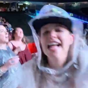 Tammin Sursok Instagram - ‘Pretty pretty please don't you ever ever feel like your less than, f’in perfect” Last night 2 hours in the rain was the most incredible experience. Thank you @joedadic for getting me out of bed last min and telling me he had tickets and get my butt to the stadium to see @pink - Go to the second video where we could almost touch her 😳🤩 I want you to all know how special and incredible you all are and how much a miracle it is to be alive. Go kick some you know what today! #pink #pinkconcert