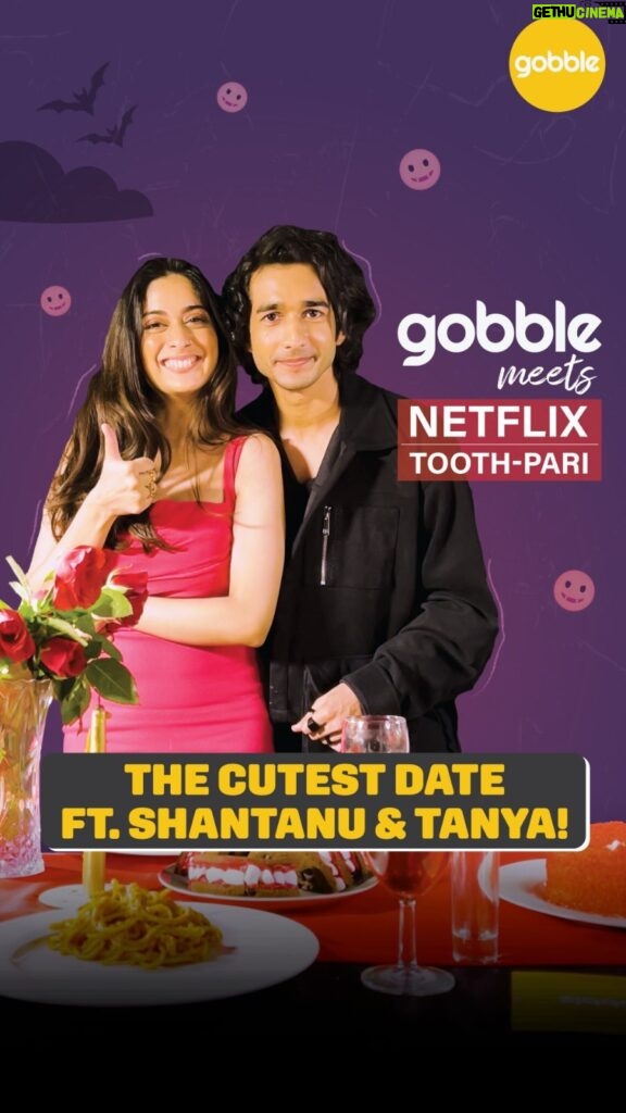 Tanya Maniktala Instagram - What would you ask if you were on a date with Shantanu or Tanya? 🥰🫶 Don’t forget to tune in to Netflix on 20th of April for ‘Tooth Pari: When Love Bites’! Ft. @tanyamaniktala & @shantanu.maheshwari @netflix_in #ToothPari #GobbleCollabs #ShantanuMaheshwari #Vampire #NetflixRecoomendations #datenight