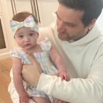 Tara Lipinski Instagram - Happiness overflowing with our little bunny this Easter weekend. 🐰🐣 @toddkap #easter #easterweekend #babysforsteaster #babysfirsteasterbasket #babygirl #girldad #babyeasteroutfit #6monthsold