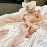 Tara Lipinski Instagram - Welp I better post her 7 month pictures considering next week she is 8 months!!! Moms- how do you take these pics when they are moving all around lol?! This is getting challenging. #7monthsold #babygirl #parenting #momanddad #babypics #babymilestones #babyonthemove