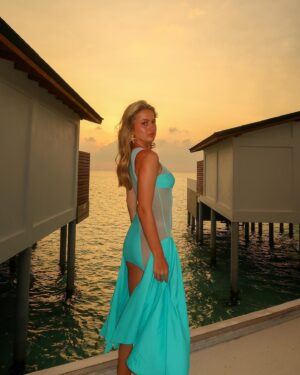 Tasha Ghouri Instagram - Stole aquamarines dress 🐬💙