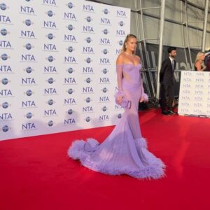 Tasha Ghouri Instagram - lilac dreams 💜 NTA's lets go! ⠀
Hair and MUA @hairbythomastatam @gemflossi ⠀
styling @raywooldridge 
Dress @hana_official1⠀
Diamonds @aariya_diamonds ⠀
@camerontewsonpr⠀ ⠀
Nails @aimz.nails