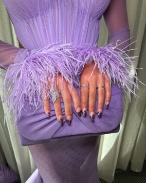Tasha Ghouri Instagram - lilac dreams 💜 NTA's lets go! ⠀
Hair and MUA @hairbythomastatam @gemflossi ⠀
styling @raywooldridge 
Dress @hana_official1⠀
Diamonds @aariya_diamonds ⠀
@camerontewsonpr⠀ ⠀
Nails @aimz.nails