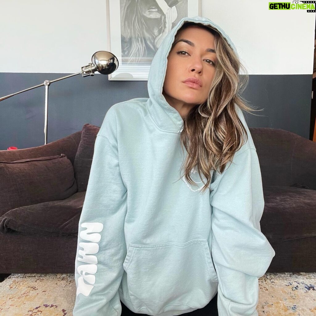 Tasya Teles Instagram - Obsessed with my friends brand @yawntogether - they are raising money for 🍄 research funding through their clothing! They just launched this hoodie to destigmatize mental wellness. Go support yawntogether.com and check out their sick new summer line 🤍 #MentalHealth