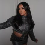 Tati McQuay Instagram - Tell me you don’t never wanna lose me 🩶 @prettylittlething #PLTpartner Jacket - sku code (CNG5403) Mini Skirt - sku code (CNG5404)