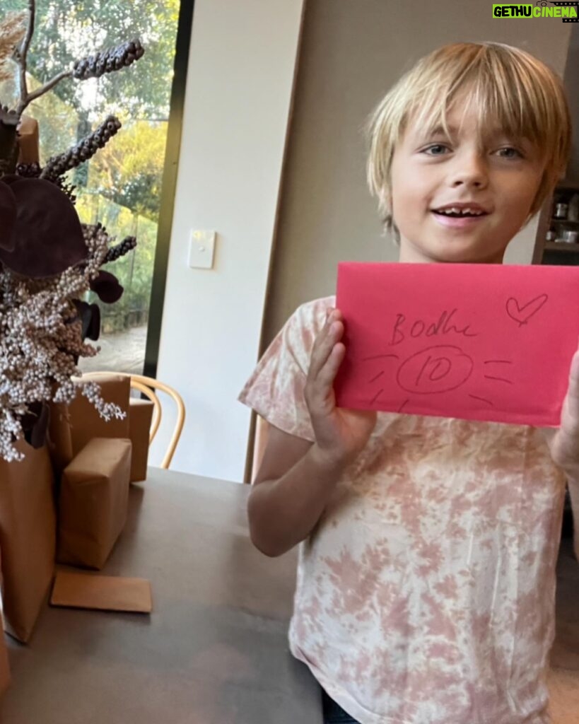 Teresa Palmer Instagram - Bodhi, you’re 10!! Double digits (how!?) Becoming your mum was the best thing to happen to me and it unfurled the greatest time period of my life, mothering all of you 💗 Your way of being is so special, you lead with your heart forward, you’re so funny, thoughtful, headstrong, passionate, smart and incredibly MAGNETIC. Everywhere you go people are drawn to you, it says so much about your character. As I type this there are 13 boys running through our house having a nerf battle after an epic birthday sleepover (where you were one of 3 who “didn’t sleep at all”) oh we know, we heard you 😂😂 nothing brings me greater joy than seeing you SO happy. Love you buddy ♥♥♥♥♥♥♥♥♥♥ #happybirthday #thisisten