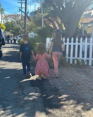 Terra Jolé Instagram - San Juan Capistrano was a hit for the kids. From playgrounds to gelato and tons of shopping through the streets. ❤️. One of my favorite places to visit in California.  You can take the metro or the drive works too. 
We spent the day with my childhood best friend and her two kids. Penny doesn’t love many kids but she LOVES these kids. Secretly my bestie and I were jumping for joy. Penny liked them so  much she demanded they hold hands as they walk the streets.  I zoomed in on one photo and you can see how Penny is locked in so they can’t escape. Lol. 
I love you @leahlu04 - thanks for today. ❤️
.
#sanjuancapistrano #familytime #visitcalifornia #california #bestfriends
