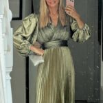 Tess Daly Instagram - Got a lot of questions thank you about this LGD (little gold dress 😉) I wore to Buckingham Palace last week, it’s ofc from my faves at @officialbiba ✨