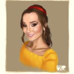 Thays Gorga Instagram - #TBT do dia que virei desenho! Me sentindo a Bela pelas mãos do talentoso @artsbygu do @guh_pdr Alguém também achou que fiquei parecida ou sou eu me achando?🤣 #belaeafera #vireidesenho #arte #caricaturas