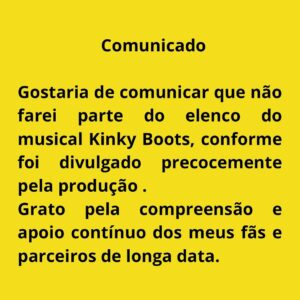 Thiago Fragoso Instagram - #comunicado