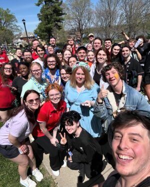 Thomas Sanders Instagram - Decided THE DAY BEFORE to catch a *total* solar eclipse. So I hopped in my car and drove to Missouri… but I didn’t have a pair of eclipse glasses. SO! I reached out on Instagram, and my new buddies, Rayne, Morgan, and Em from SEMO in Missouri told me they had plenty at their campus’ eclipse viewing. Met an incredible bunch of amazing people here who were so kind and welcoming. And that eclipse… I completely get why civilizations thought the gods were doing something… there’s no words that can describe what you see… 

Thank you to the folks at SEMO for having me!