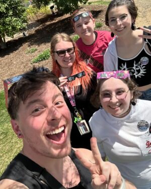 Thomas Sanders Instagram - Decided THE DAY BEFORE to catch a *total* solar eclipse. So I hopped in my car and drove to Missouri… but I didn’t have a pair of eclipse glasses. SO! I reached out on Instagram, and my new buddies, Rayne, Morgan, and Em from SEMO in Missouri told me they had plenty at their campus’ eclipse viewing. Met an incredible bunch of amazing people here who were so kind and welcoming. And that eclipse… I completely get why civilizations thought the gods were doing something… there’s no words that can describe what you see… 

Thank you to the folks at SEMO for having me!