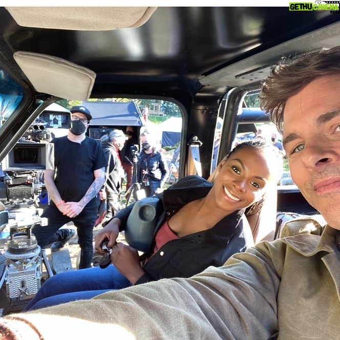 Tika Sumpter Instagram - You truly are the best @james_marsden . Grateful we get to be in your orbit and celebrate you. Love you donut lord. I can’t believe you got me outside. Unbelievable. Happy birthday! I cut his head off on purpose. His looks took away from the scene I believe. 😂😂