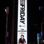 Tim McGraw Instagram – Thanx @spotify for the support in Times Square!! Have you listened to the new EP #PoetsResume yet?