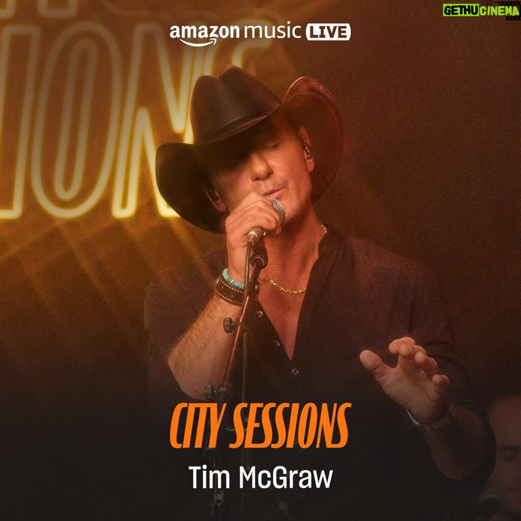 Tim McGraw Instagram - A couple months ago we took the band to Brooklyn for a special performance for @amazonmusic City Sessions… and we recorded it!! Listen to all 4 songs out now only on Amazon Music.