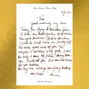 Tina Turner Instagram - Erwin and I have been together for over 30 years and he still writes me love letters – isn’t that romantic?
This letter is part of my big Birthday Book, because Erwin and I wanted to share our love with you. I am so lucky to have him by my side. I’m curious – what makes you happy? 
Discover more special inserts like this in the new “That’s my Life – The Tina Turner Birthday Collectible” (link in bio). #thatsmylife #tinacollectible #tina80years #tinaturnerrocks
Photo: Charlie Gates
@gatescharlie