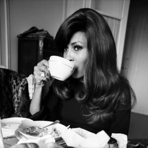 Tina Turner Instagram - Tina drinking Tea in Paris (1971)