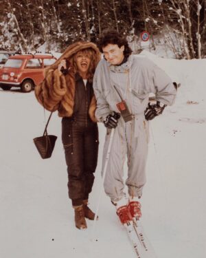Tina Turner Instagram - Tina Turner and Erwin Bach enjoying the snow in 1986.