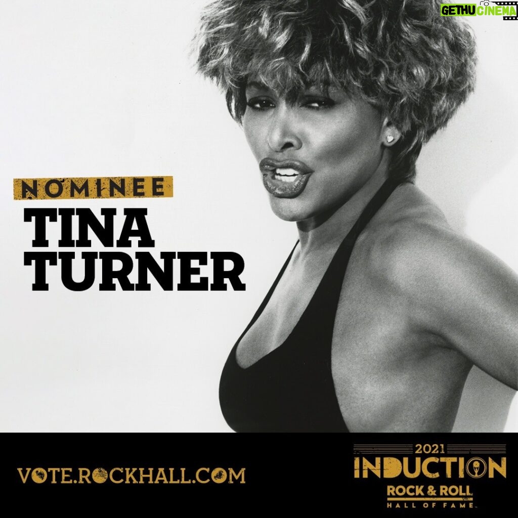 Tina Turner Instagram - It's an honour to be nominated for the Rock & Roll Hall of Fame alongside such illustrious company! You can vote for me or any other of these amazing musicians here: https://vote.rockhall.com/ #RockandRollHallofFame #TinaTurner