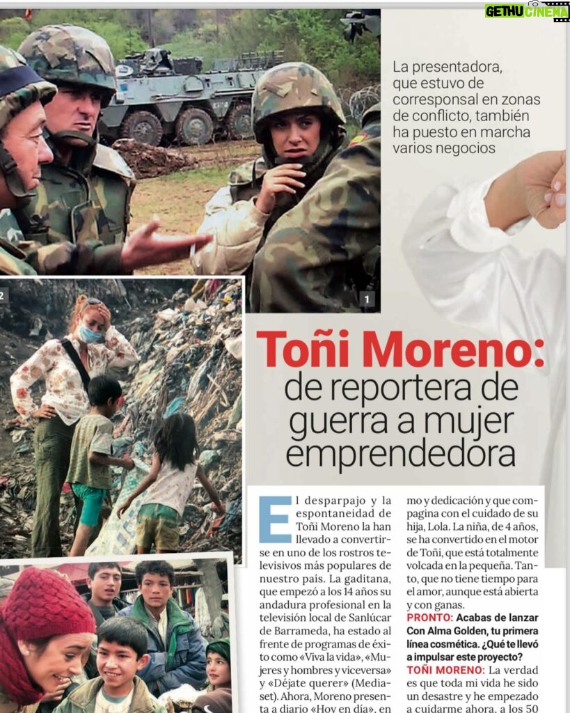 Toñi Moreno Instagram - Gracias @pronto.es por este reportaje y especialmente a @albe_sil por su cariño.